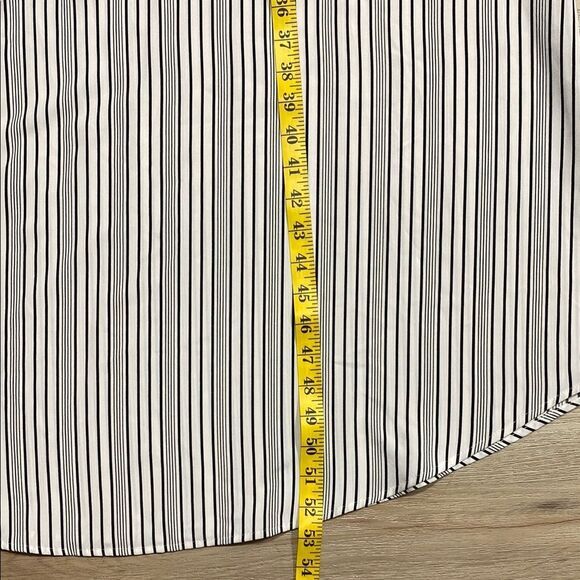 LOFT Striped Halter Maxi Dress Black White Sleeveless‎ Size 10 - Picture 11 of 12